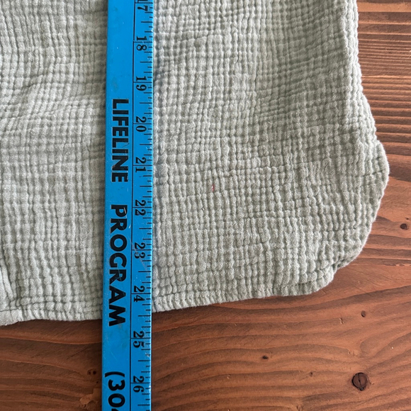 Women’s Anne Klein Light Green Button-Down Shirt M 100% Cotton Crinkle Fabric - Picture 6 of 6